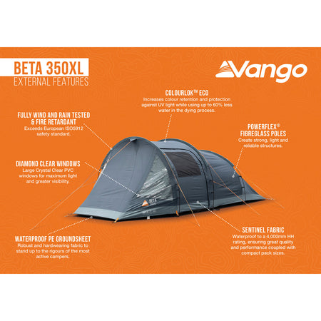 Vango Beta 350XL 3-Person Tent Tents Vango