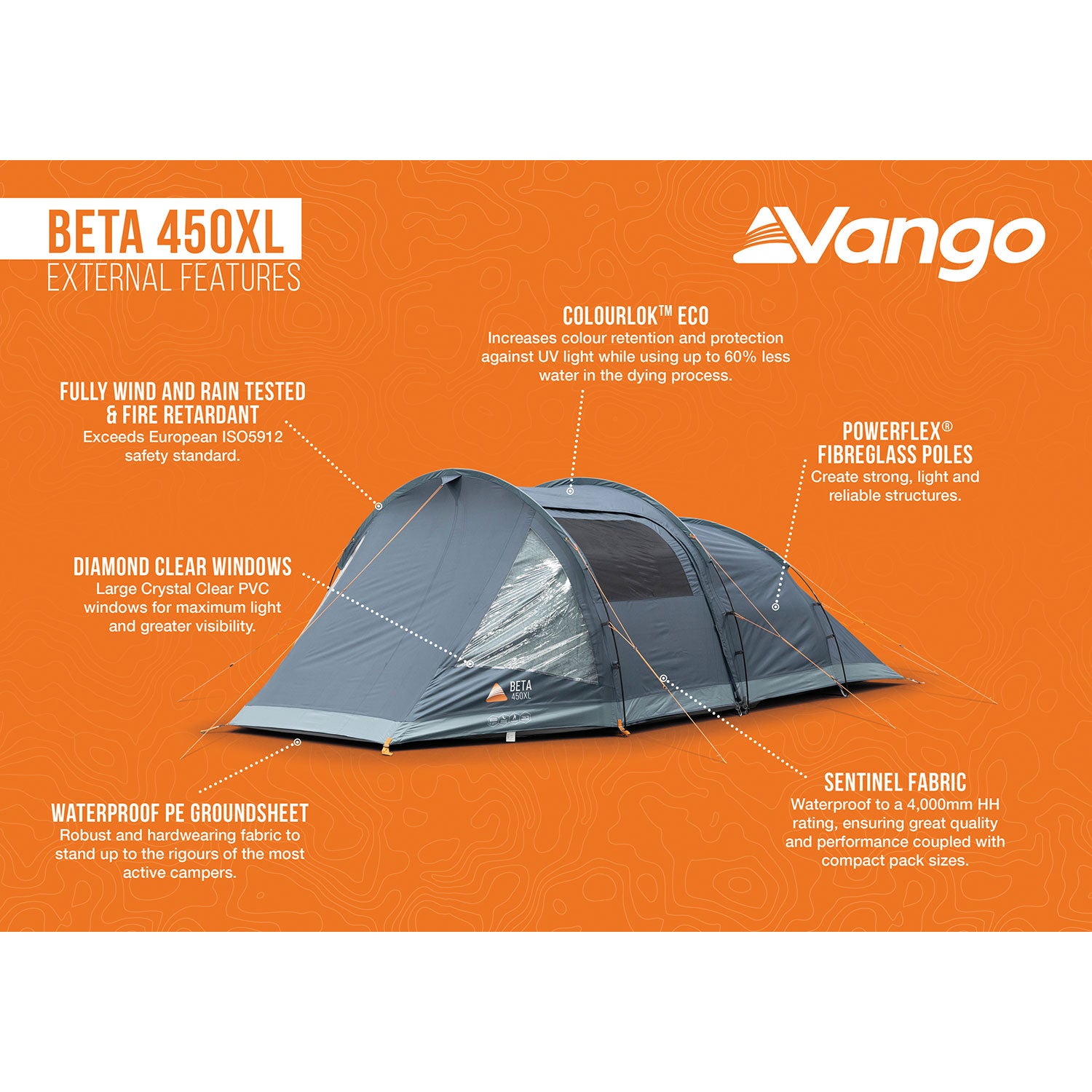 Vango Beta 450XL 4-Person Tent Tents Vango