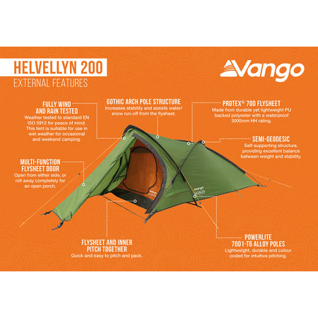 Vango Helvellyn 200 2-Person Tent Tents Vango