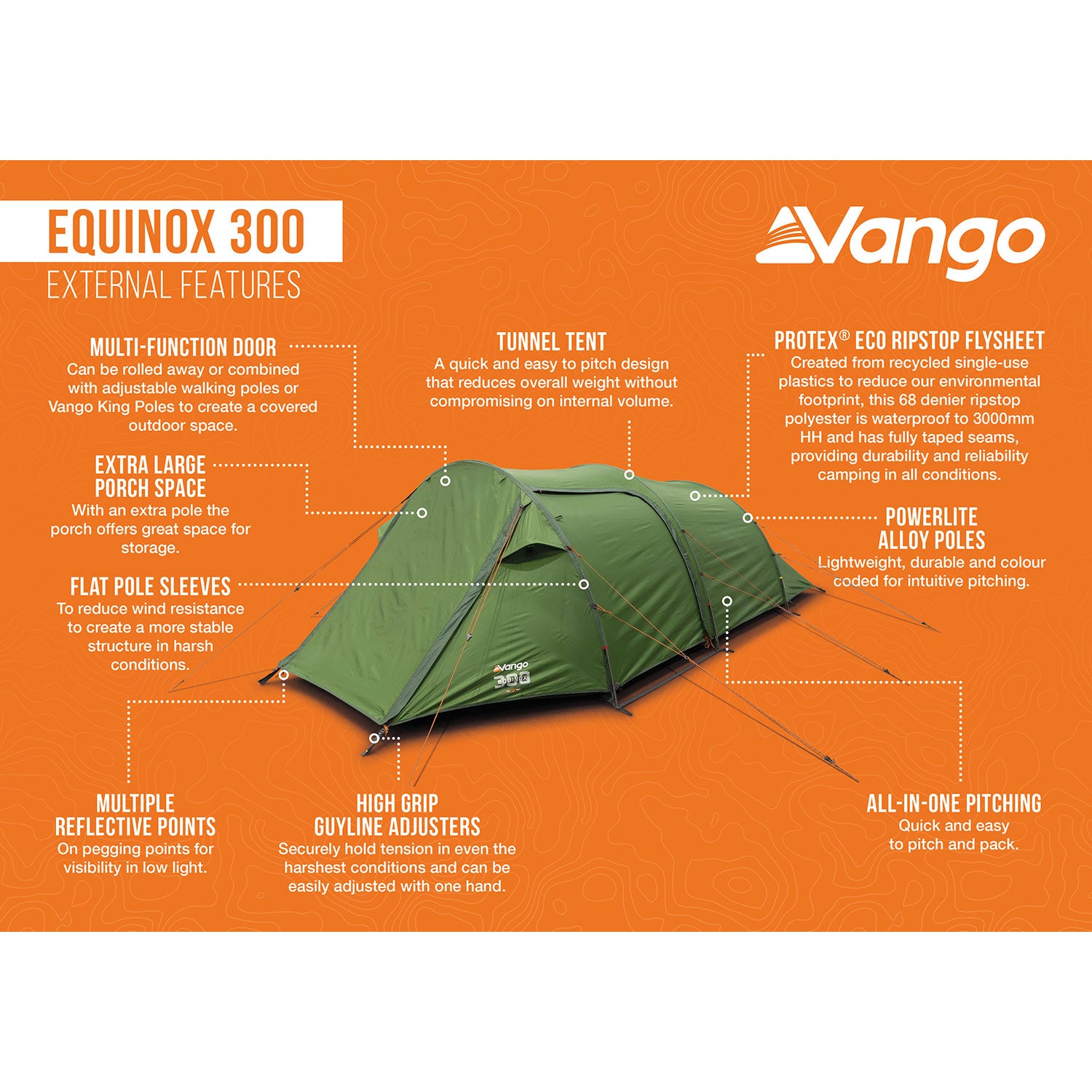 Vango Equinox 300 3-Person Tent Tents Vango