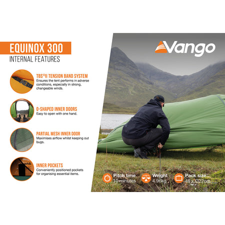 Vango Equinox 300 3-Person Tent Tents Vango
