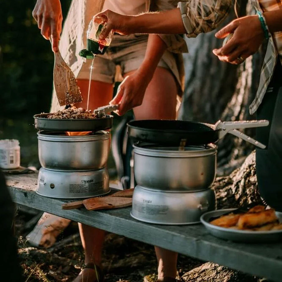 Trangia 25-1 GB Stove Alloy Pans with Gas Burner Camping Accessories Trangia