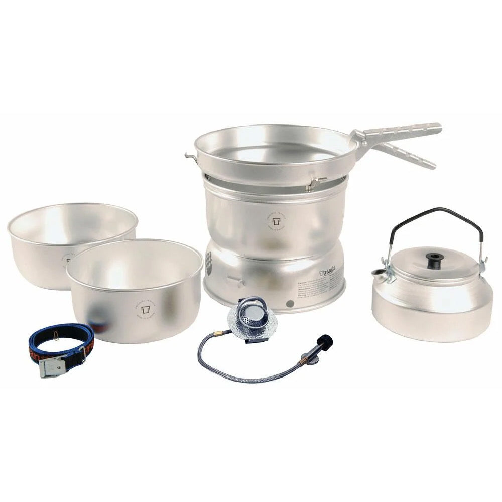 Trangia 25-2 GB Stove Alloy Pans with Kettle & Gas Burner Camping Accessories Trangia   