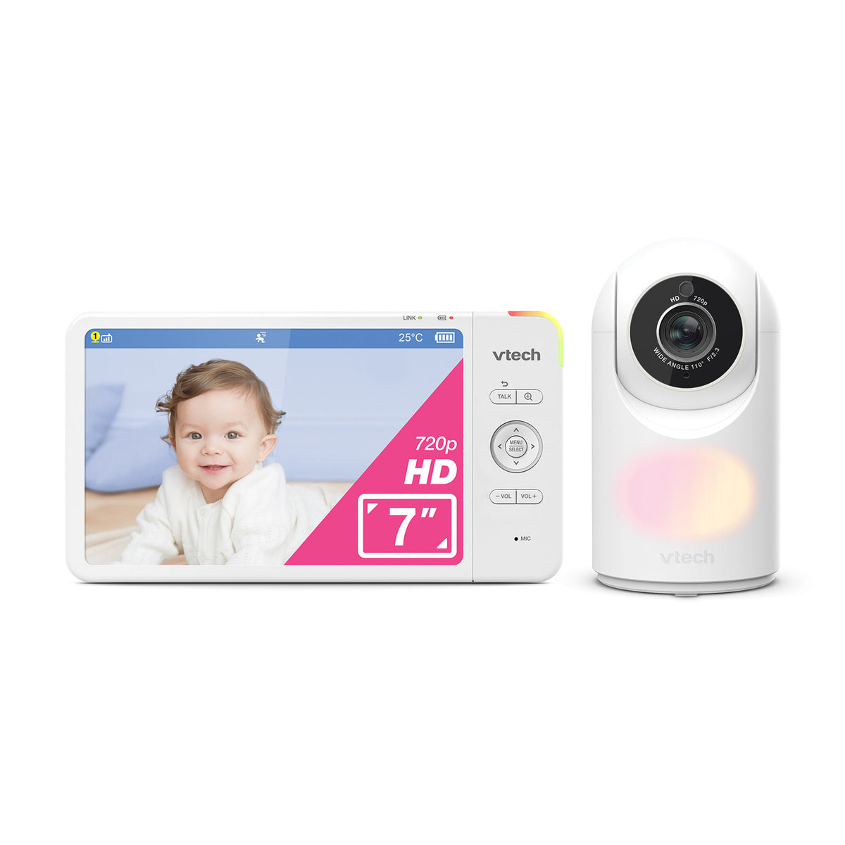 VTech VM7367HD 7" Digital Video Baby Monitor Baby Monitors VTech