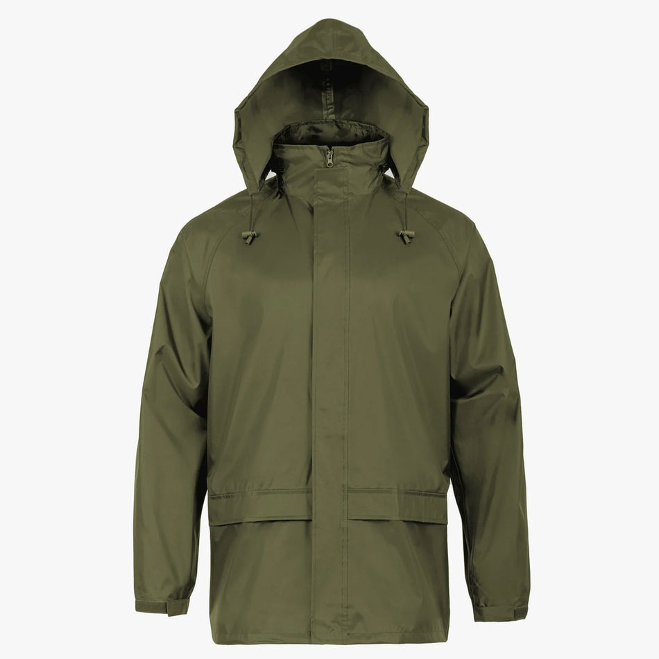 Highlander Men's Stormguard Waterproof Jacket | Olive Green Clothing Highlander