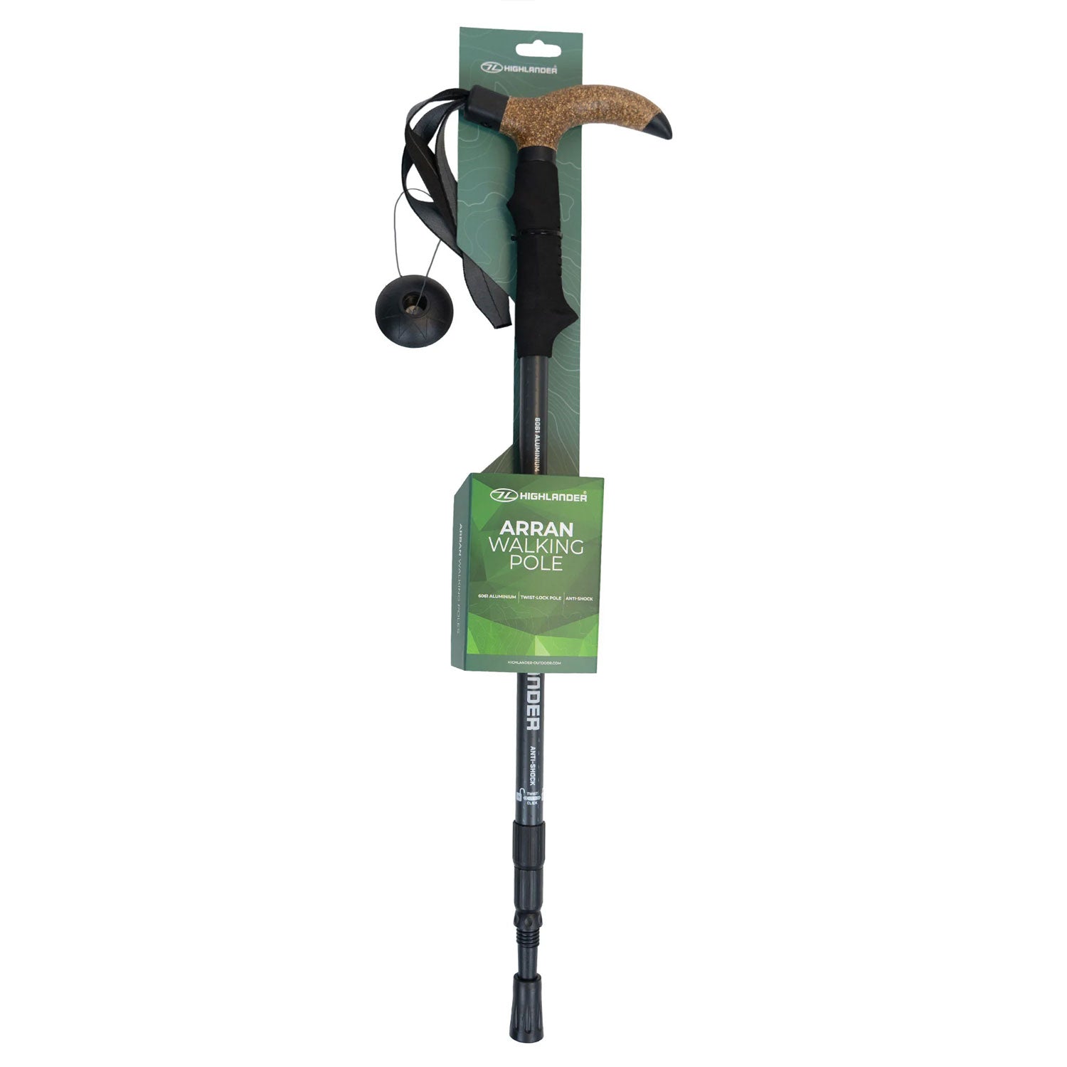 Highlander Arran Walking Pole (Single) Camping Accessories Highlander