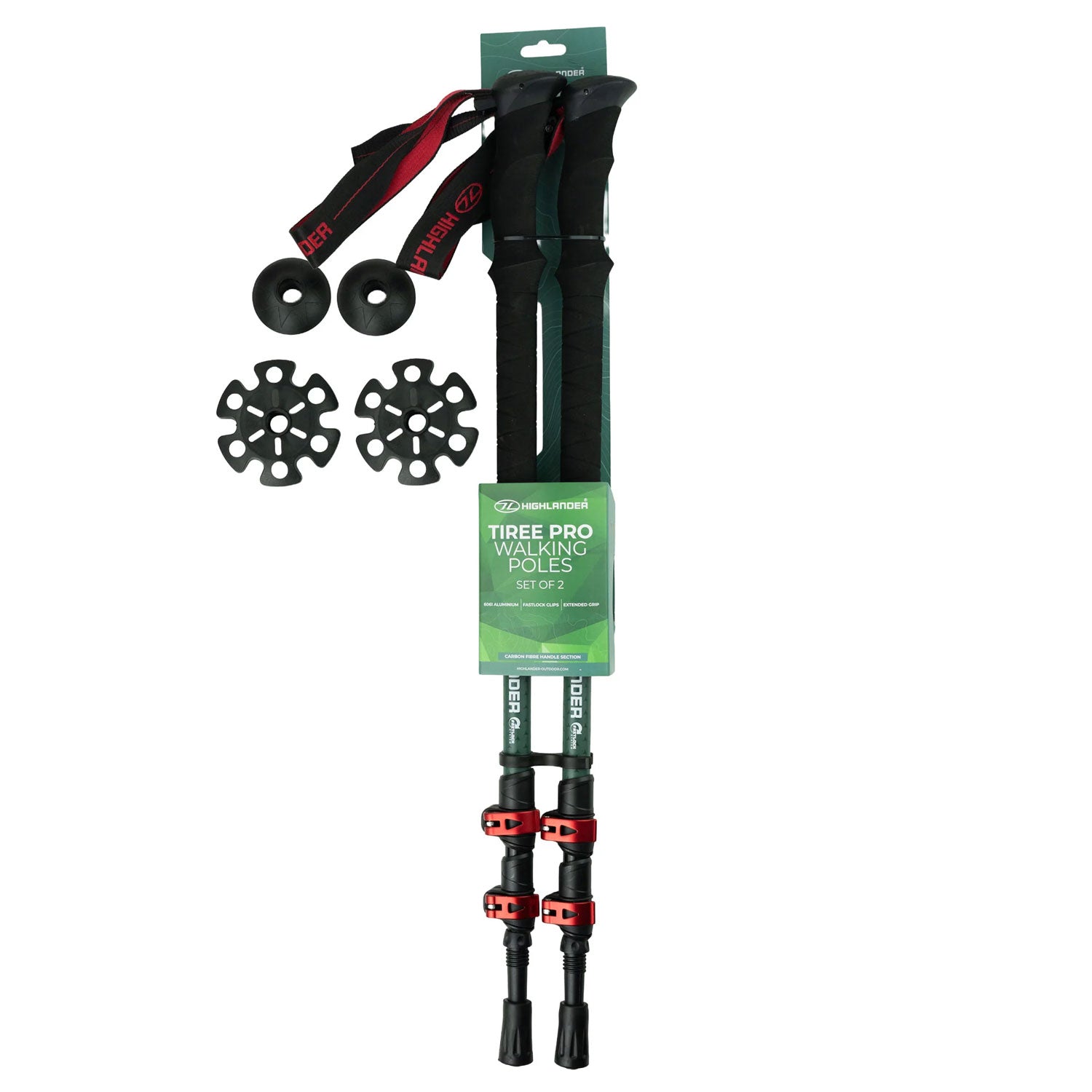 Highlander Tiree Pro Walking Poles (Pair) Camping Accessories Highlander