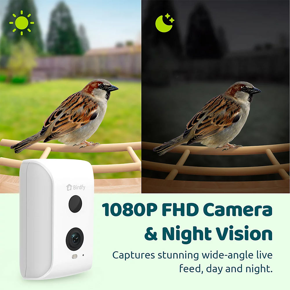 Birdfy Ebony Lite Smart Bird Feeder Bird Feeders Birdfy