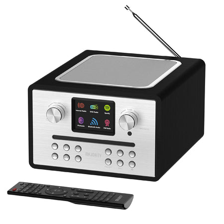 Majority Homerton 2 Smart Internet DAB FM Radio CD Player Bluetooth Spotify USB Alarm Black Digital Radios Majority