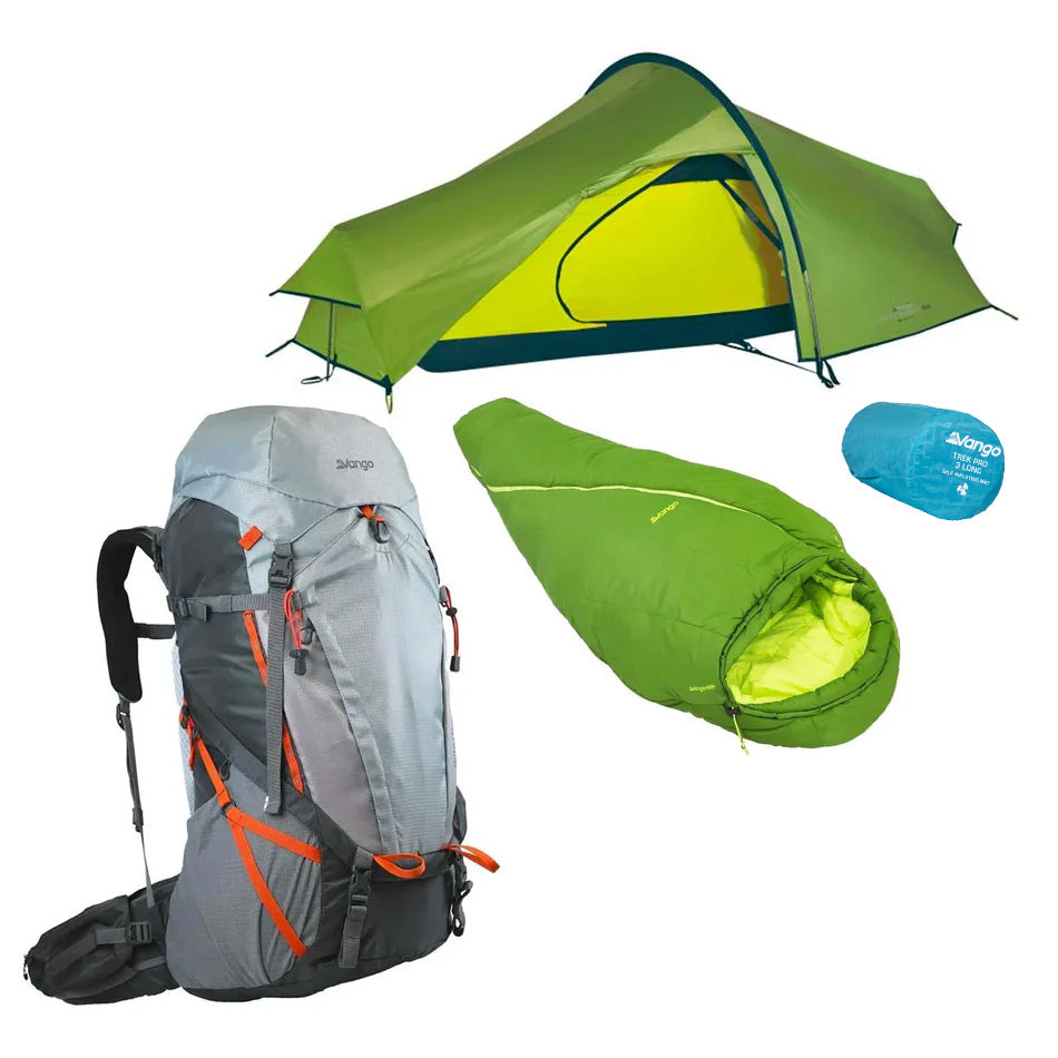 Vango Apex Compact DofE Recommended Solo Backpacking Camping Bundle