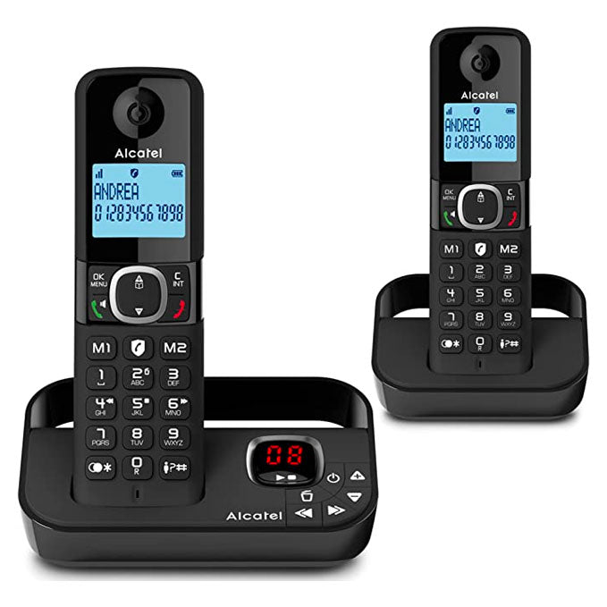 Alcatel F860 Voice Cordless Phone & Answer Machine, Twin Handset