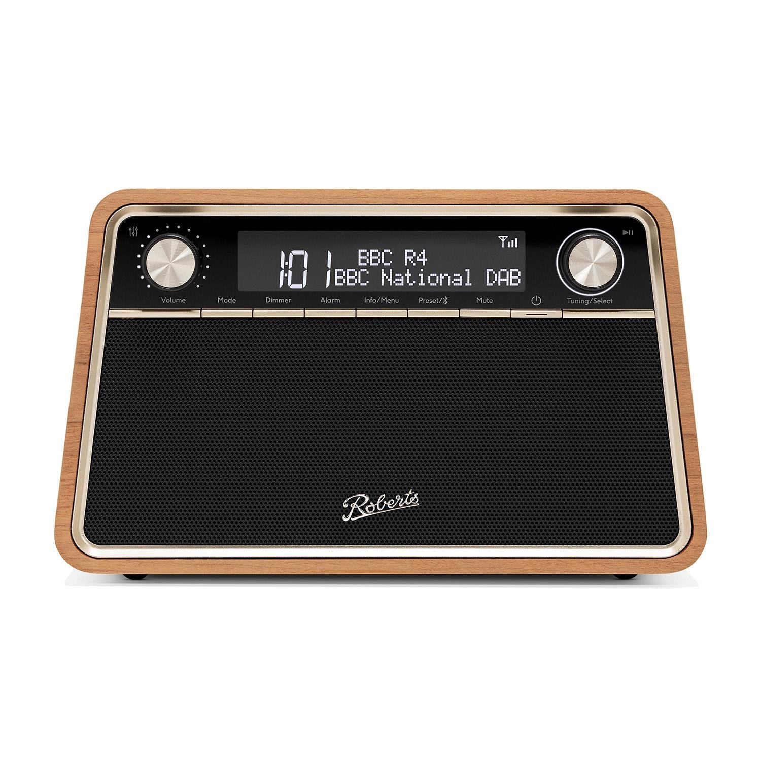Roberts Reva Tabletop DAB Radio & Bluetooth Speaker in Cherry Wood Digital Radios Roberts