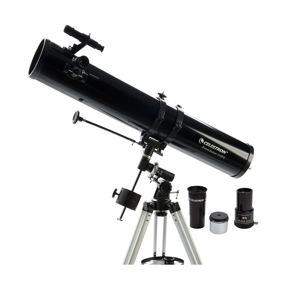 Celestron PowerSeeker 114EQ with Motor Drive and Phone Adapter