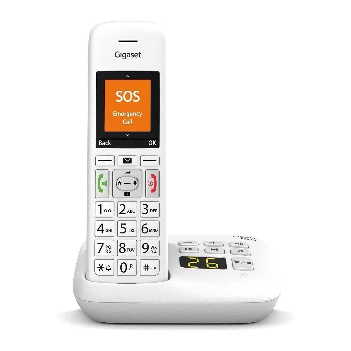 Gigaset Premium E390A Cordless Phone, Single Handset (Refurbished) Landline Phones Gigaset   