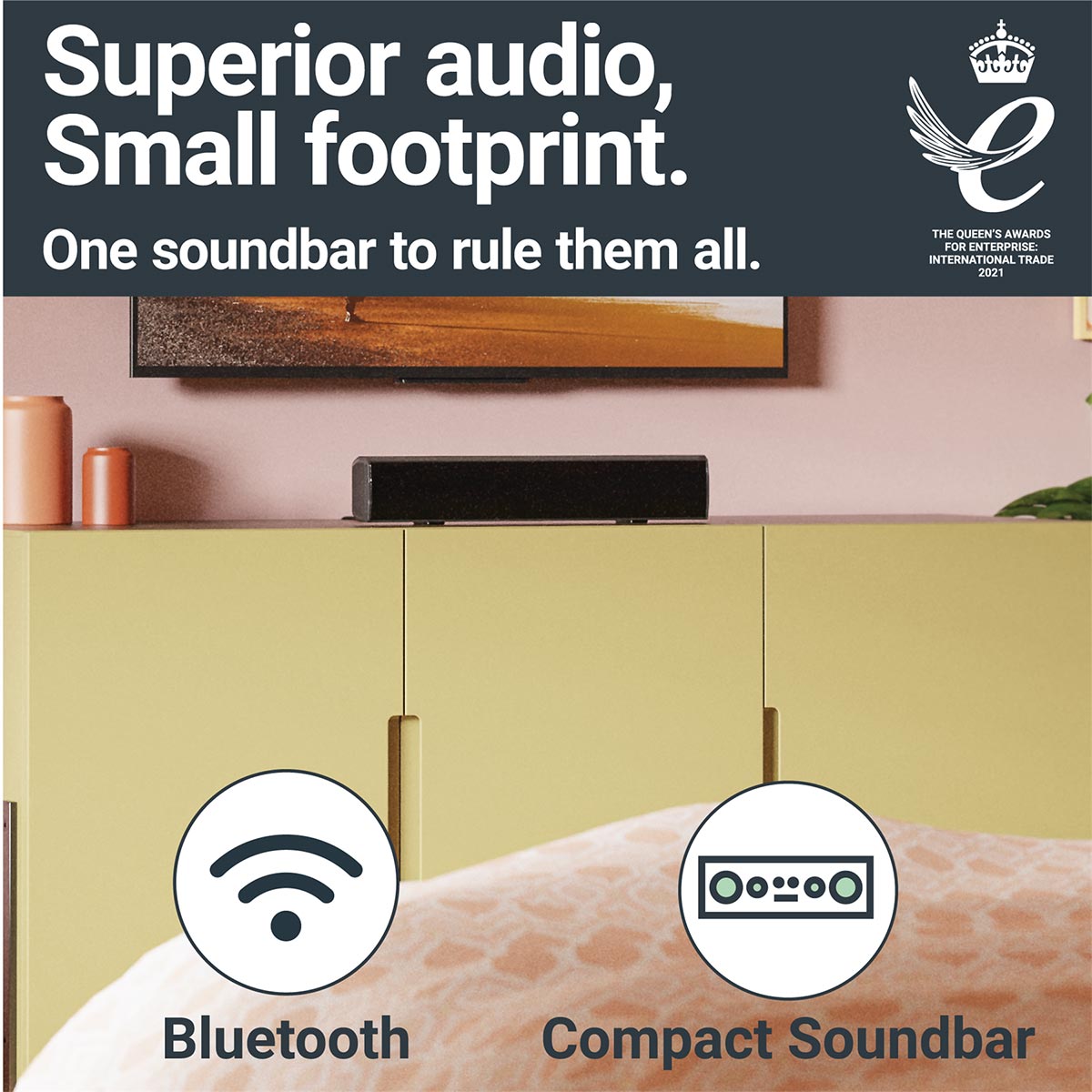Majority Bowfell Bluetooth Soundbar for TV & Computer - Black Soundbars Majority