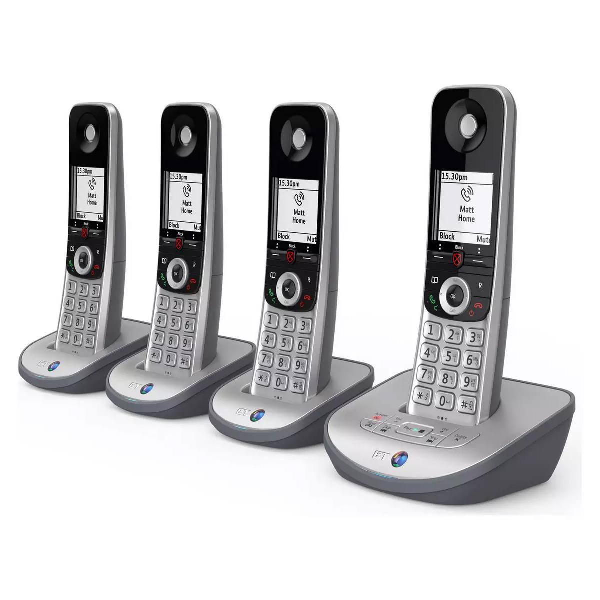 Bt R123 Plus Phone BT Advanced Phone Z Landline Phone, Quad Handset – liGo.co.uk