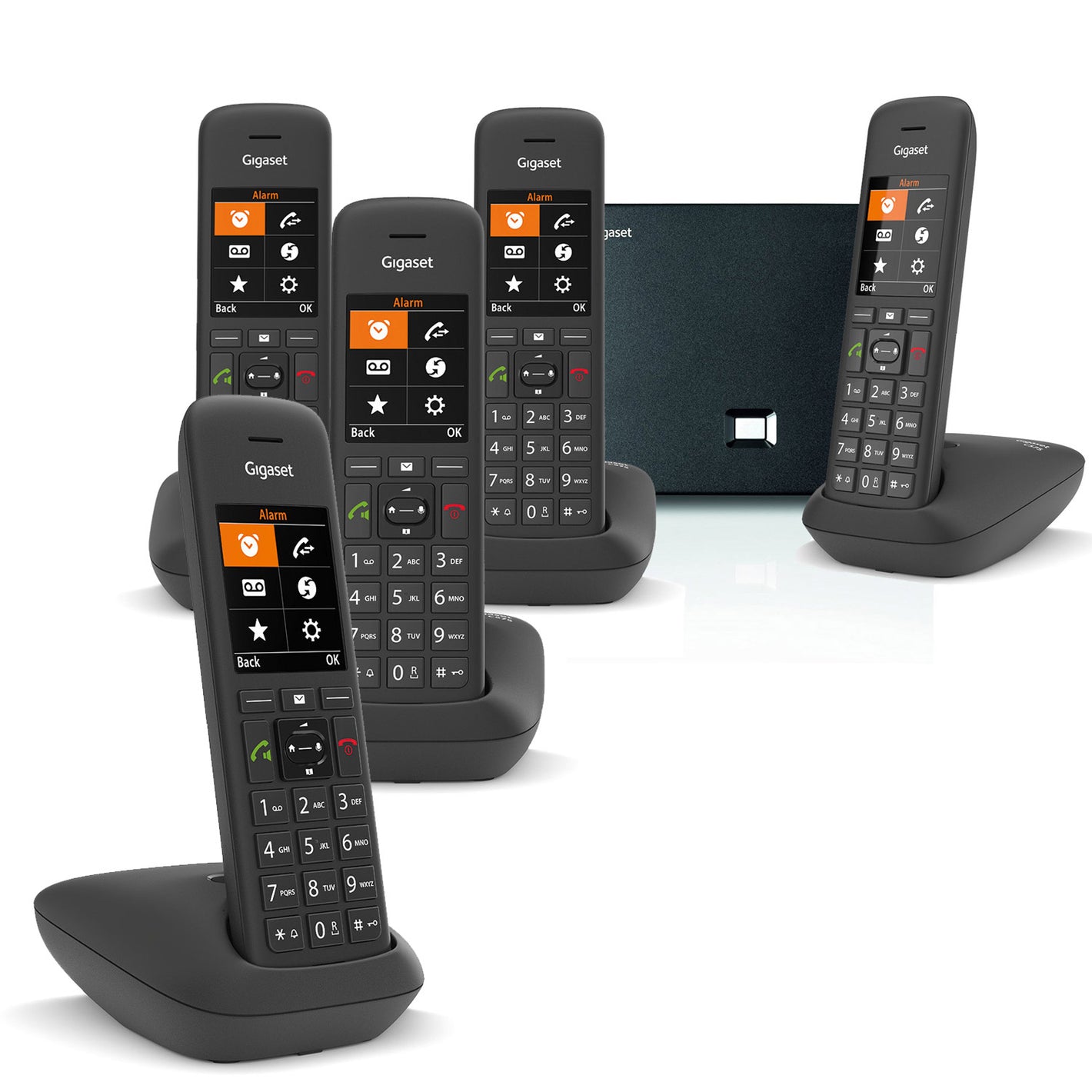 Siemens Gigaset C570 Premium VoIP Phone, Five Handsets Landline Phones Gigaset   