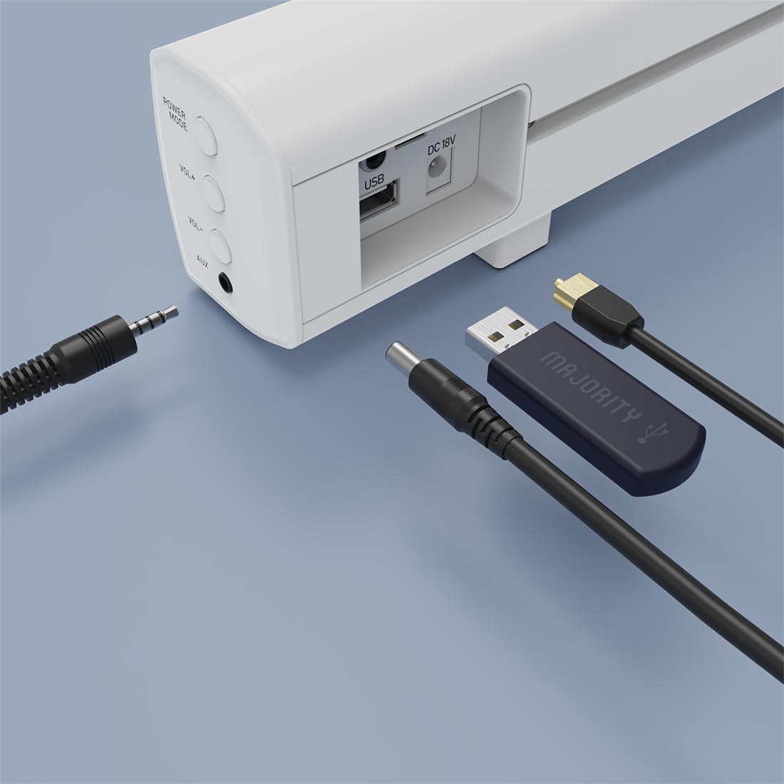 Majority Bowfell Bluetooth Soundbar for TV & Computer - White Soundbars Majority