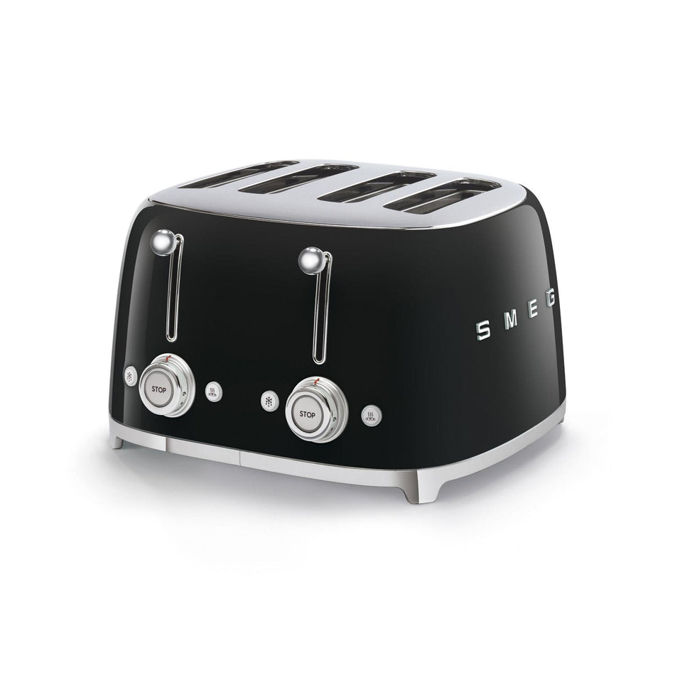 Smeg 50s Retro-Style 4 Slice Toaster in Black