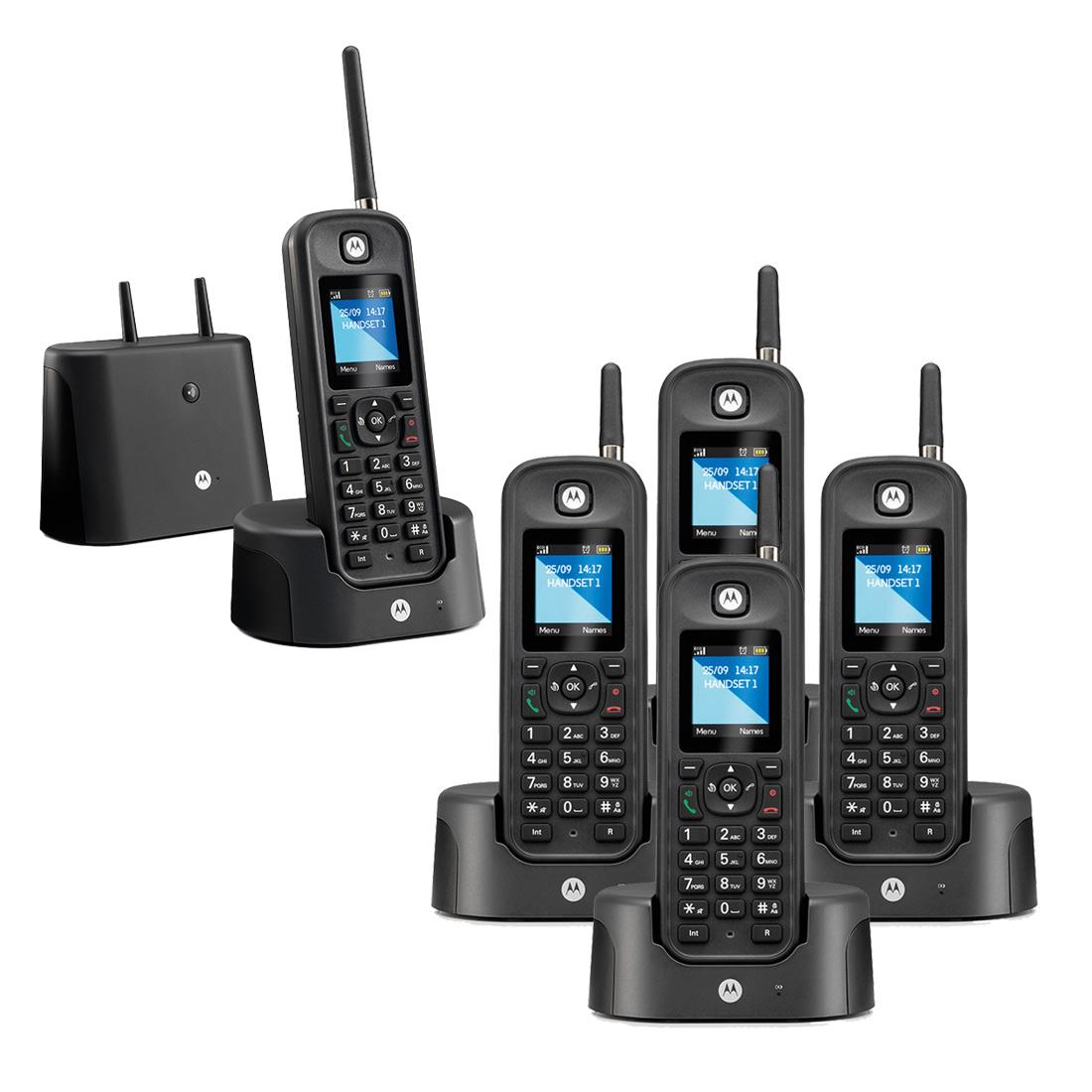 Motorola O205 Long Range Cordless Phone, Five Handsets Cordless Phone Motorola