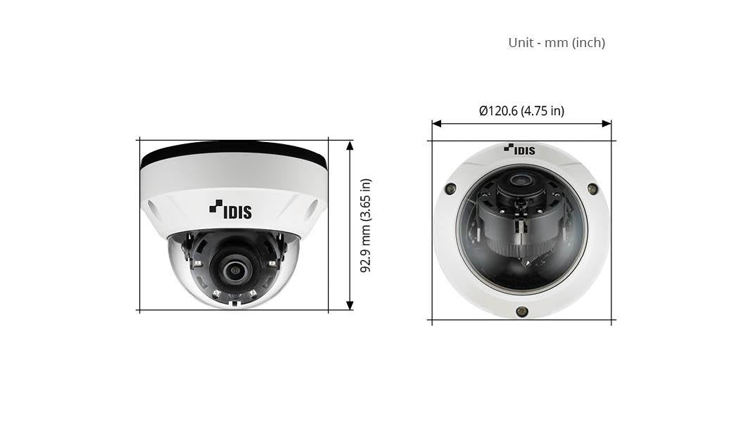 Idis DC-D4216WRX 2.8mm Full HD Vandal-Resistant IR Dome Camera Idis
