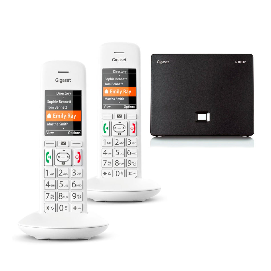 Gigaset E390A Premium VoIP Phone, Twin Handset