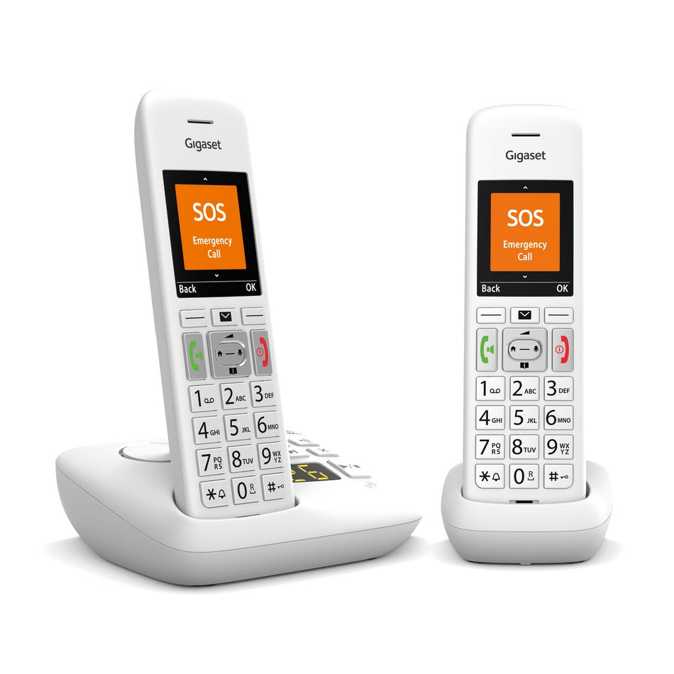 Gigaset Premium E390A Cordless Phone, Twin Handset with Big Buttons Landline Phones Gigaset   