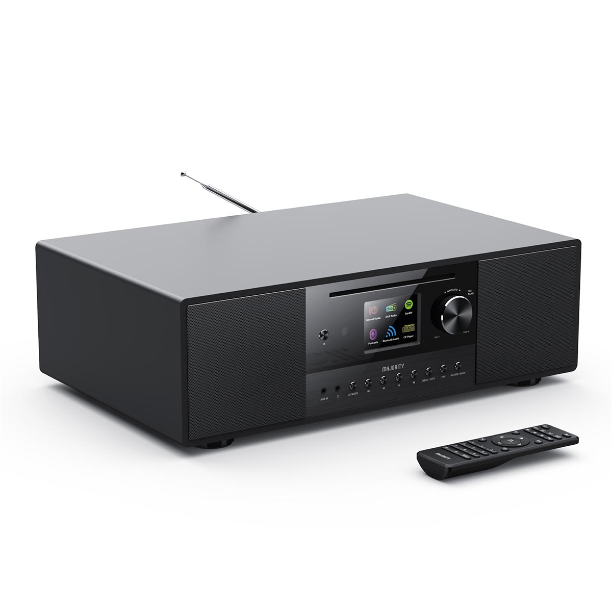 Majority Quadriga DAB+ Radio, Internet Radio, Spotify, Bluetooth, CD Player Digital Radios Majority
