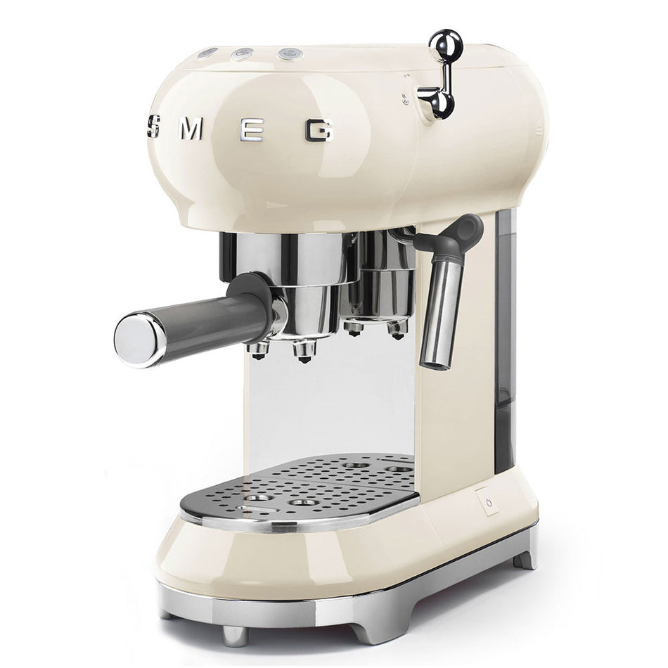 Smeg ECF01CRUK Espresso Machine in Cream Coffee Machines Smeg   