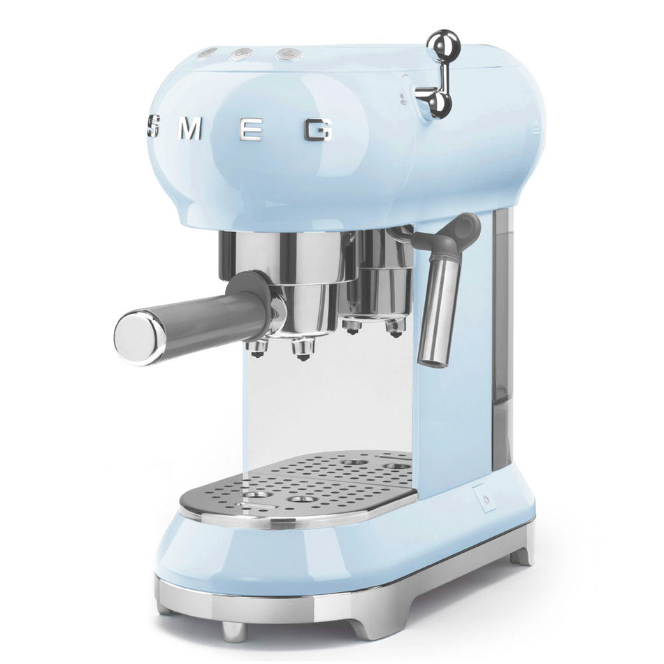 Smeg ECF01PBUK Espresso Machine in Pastel Blue
