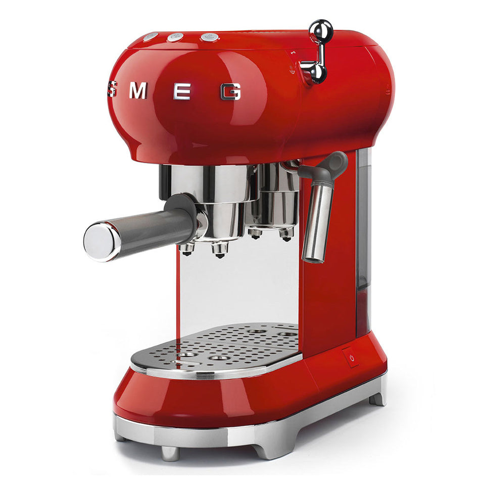 Smeg ECF01RDUK Espresso Machine in Red Coffee Machines Smeg   