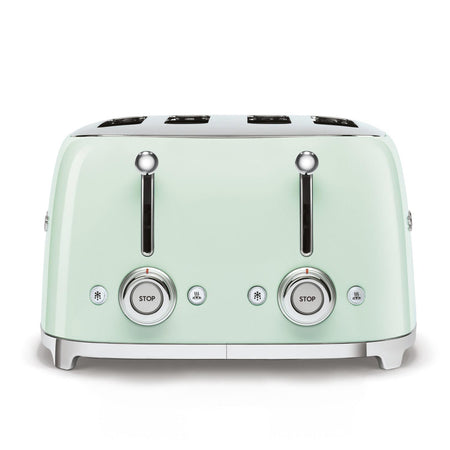 Smeg 50s Retro-Style 4 Slice Toaster in Pastel Green Toasters Smeg   