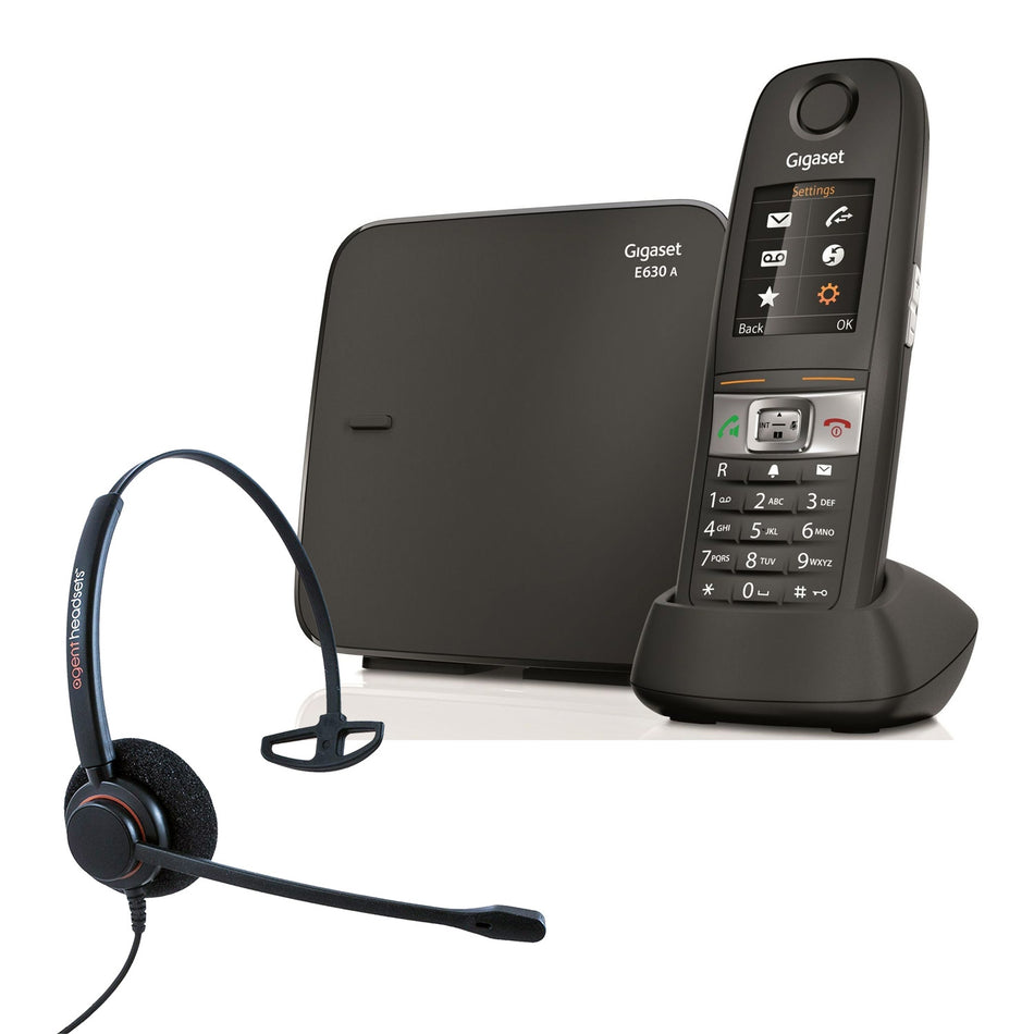 Siemens Gigaset E630A Robust DECT Cordless Phone with Corded Headset
