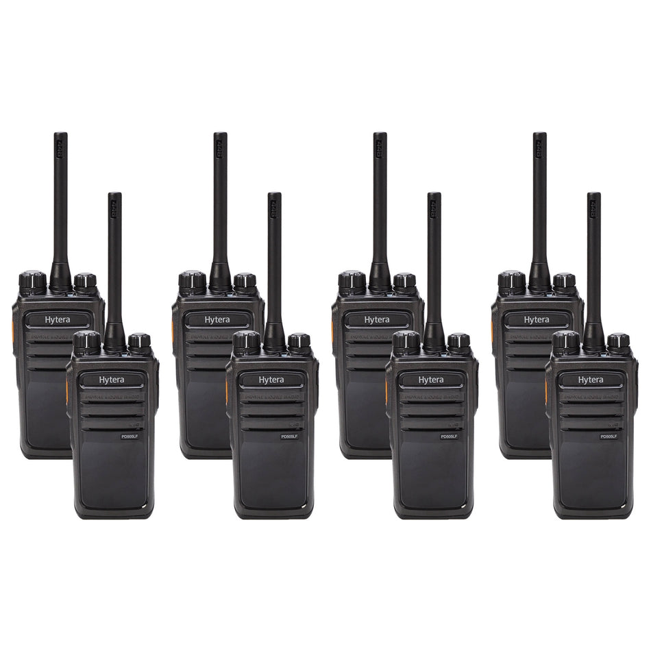 Hytera PD505LF Eight Pack License-Free Two-Way Radios