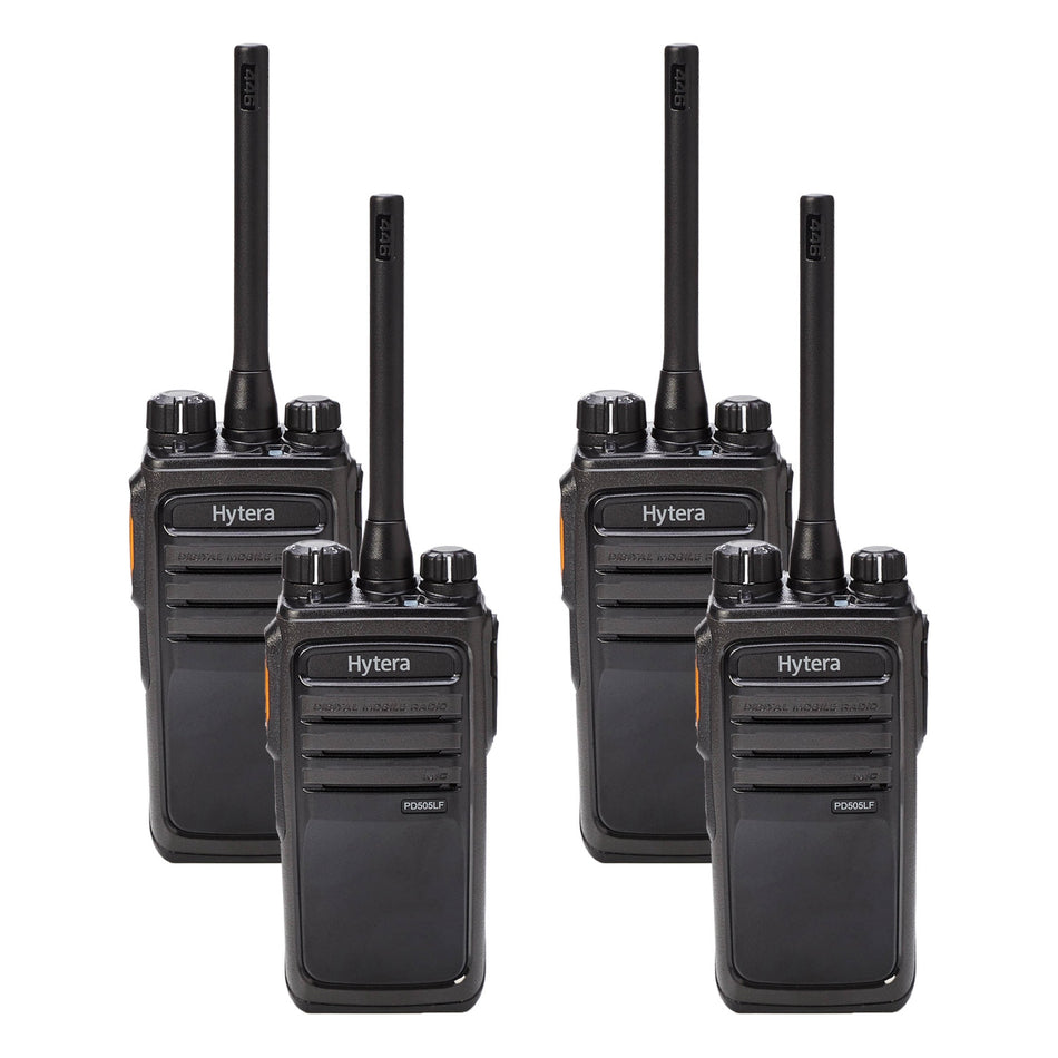 Hytera PD505LF Quad Pack License-Free Two-Way Radios