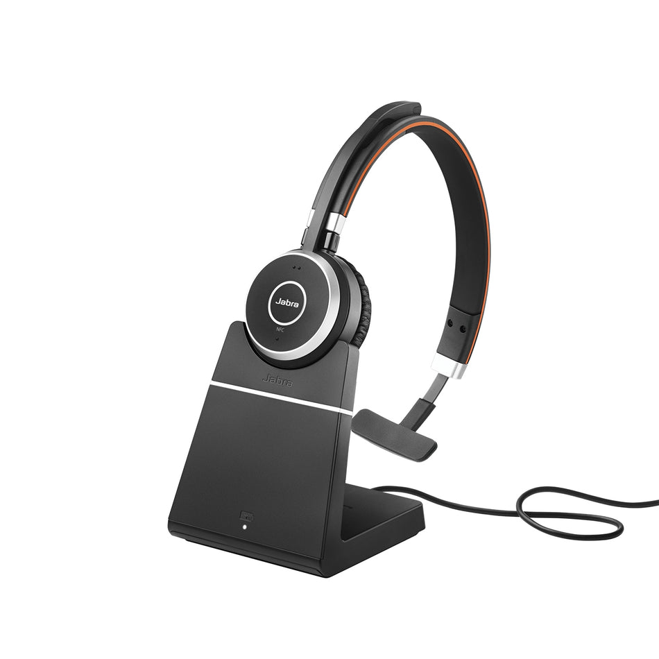 Jabra EVOLVE 65 MS Mono Wireless Headset with Charging Stand