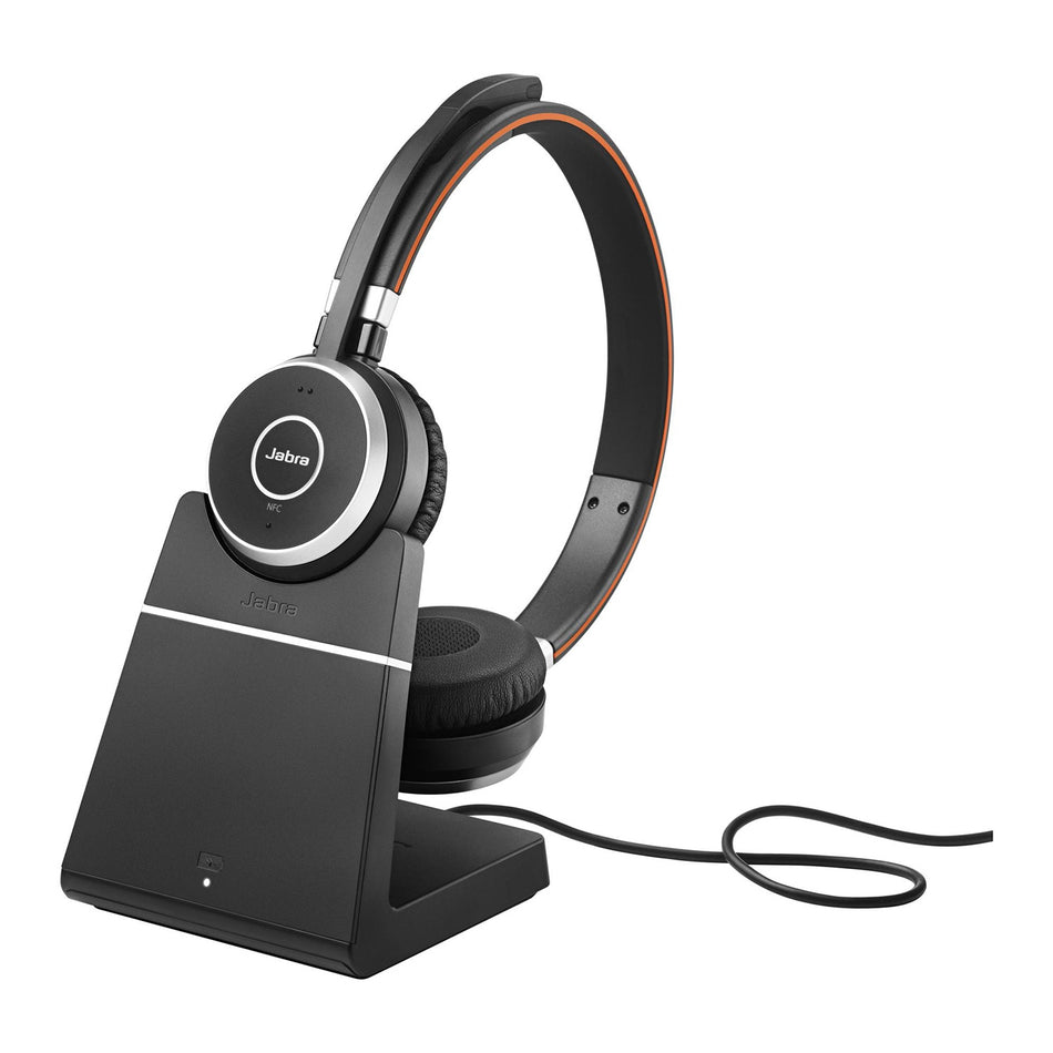 Jabra Evolve 65 MS Stereo Corded Headset with Charging Stand