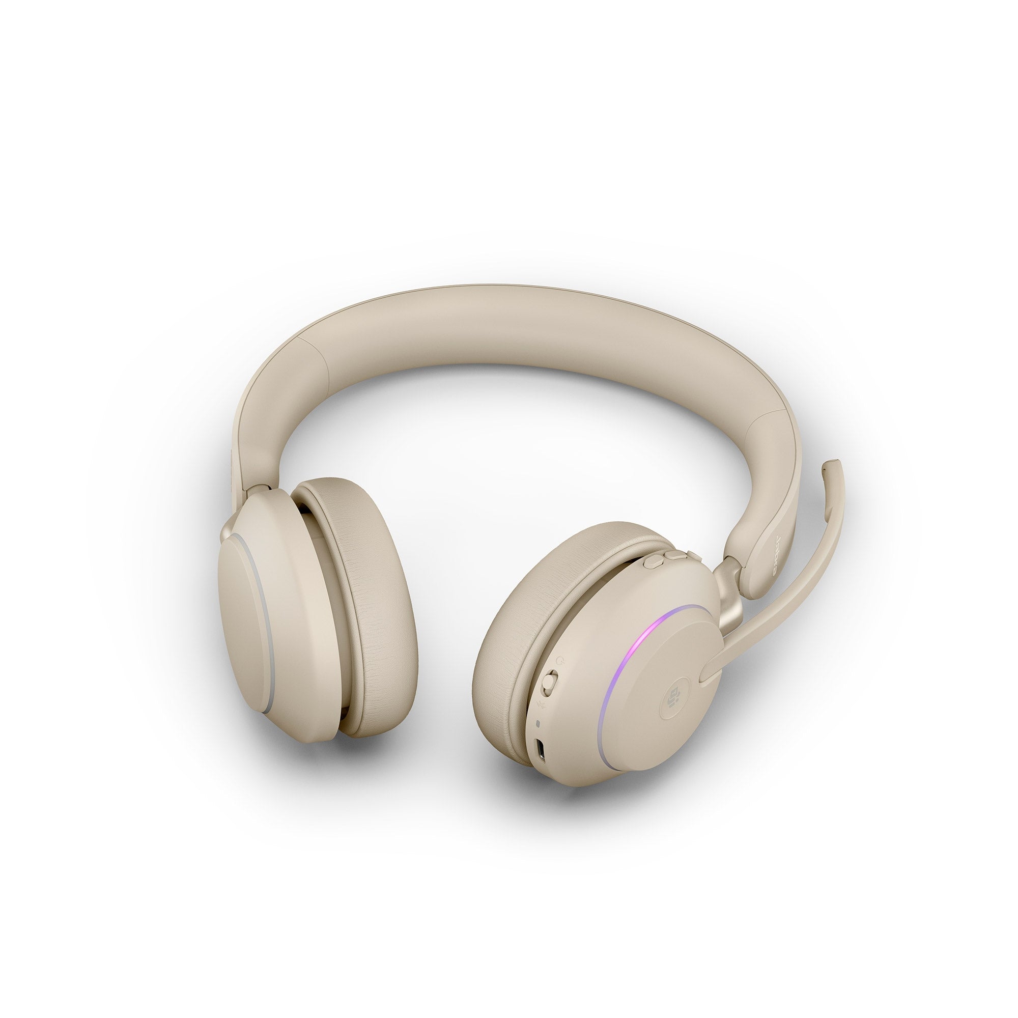 Jabra Evolve2 65 Stereo USB-C MS Headset & Stand in Beige
