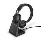 Jabra Evolve2 65 USB-A MS Stereo Wireless Headset in Black with Desk Stand Wireless Headsets Jabra   