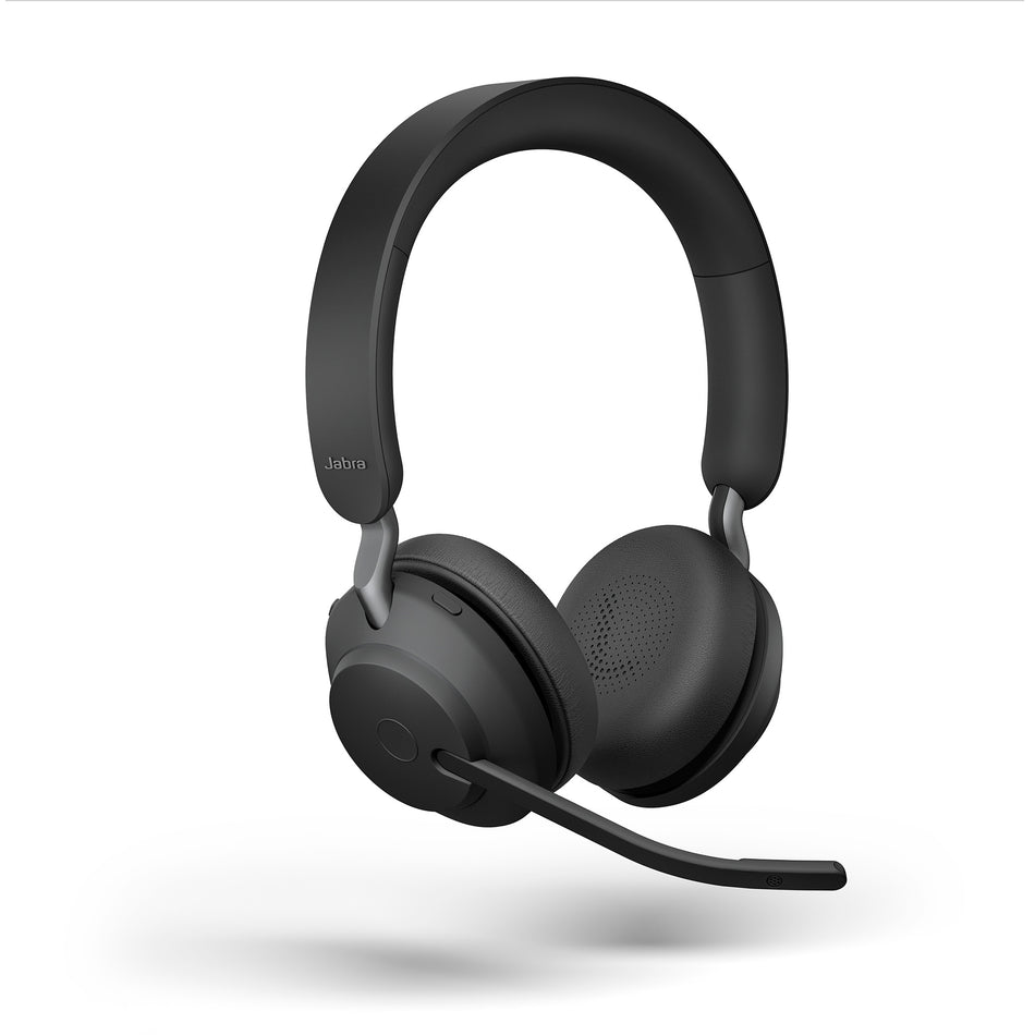 Jabra Evolve2 65 USB-A UC Stereo Wireless Headset in Black with Jabra Link380 Wireless Headsets Jabra   