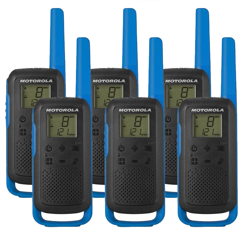 Motorola TALKABOUT T62 Six Pack Two Way Radios in Blue