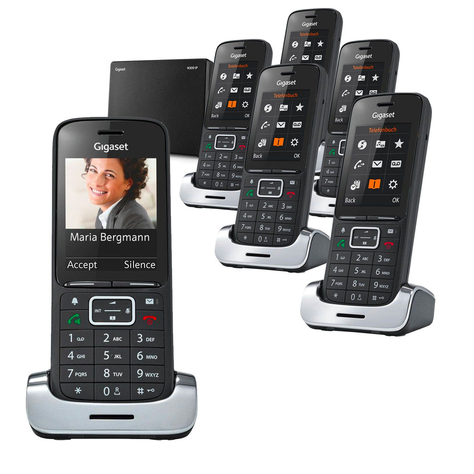Gigaset Premium 300A VoIP Cordless Phone, Six Handset