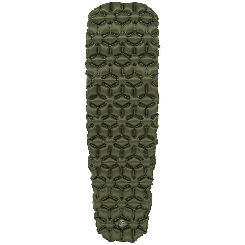 Highlander Nap Pak Inflatable Sleeping Mat - Olive Camping Accessories Highlander   