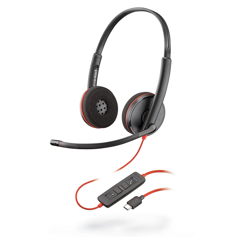 Plantronics Blackwire 3220 USB-C Stereo UC Corded Headset