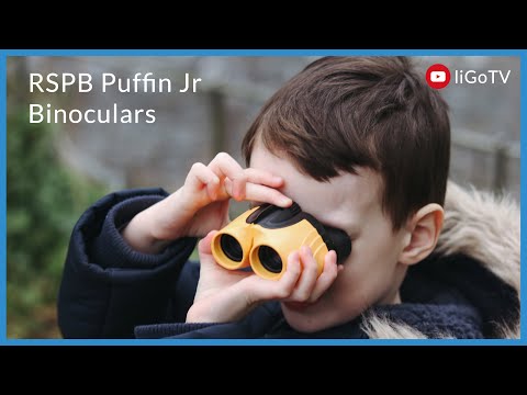 RSPB Puffin Jr 8×21 Children's Binoculars - Soft Yellow Binoculars RSPB