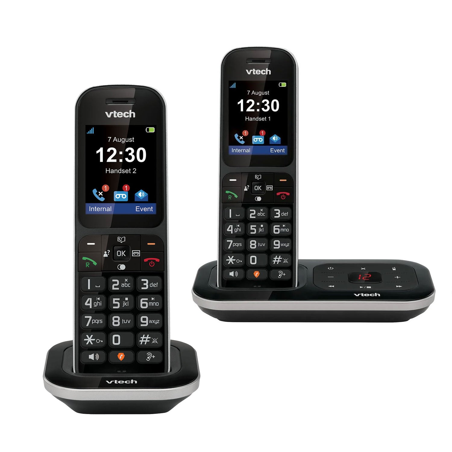 VTech PS1351 Cordless Phone with Answering Machine, Twin Handset – liGo ...
