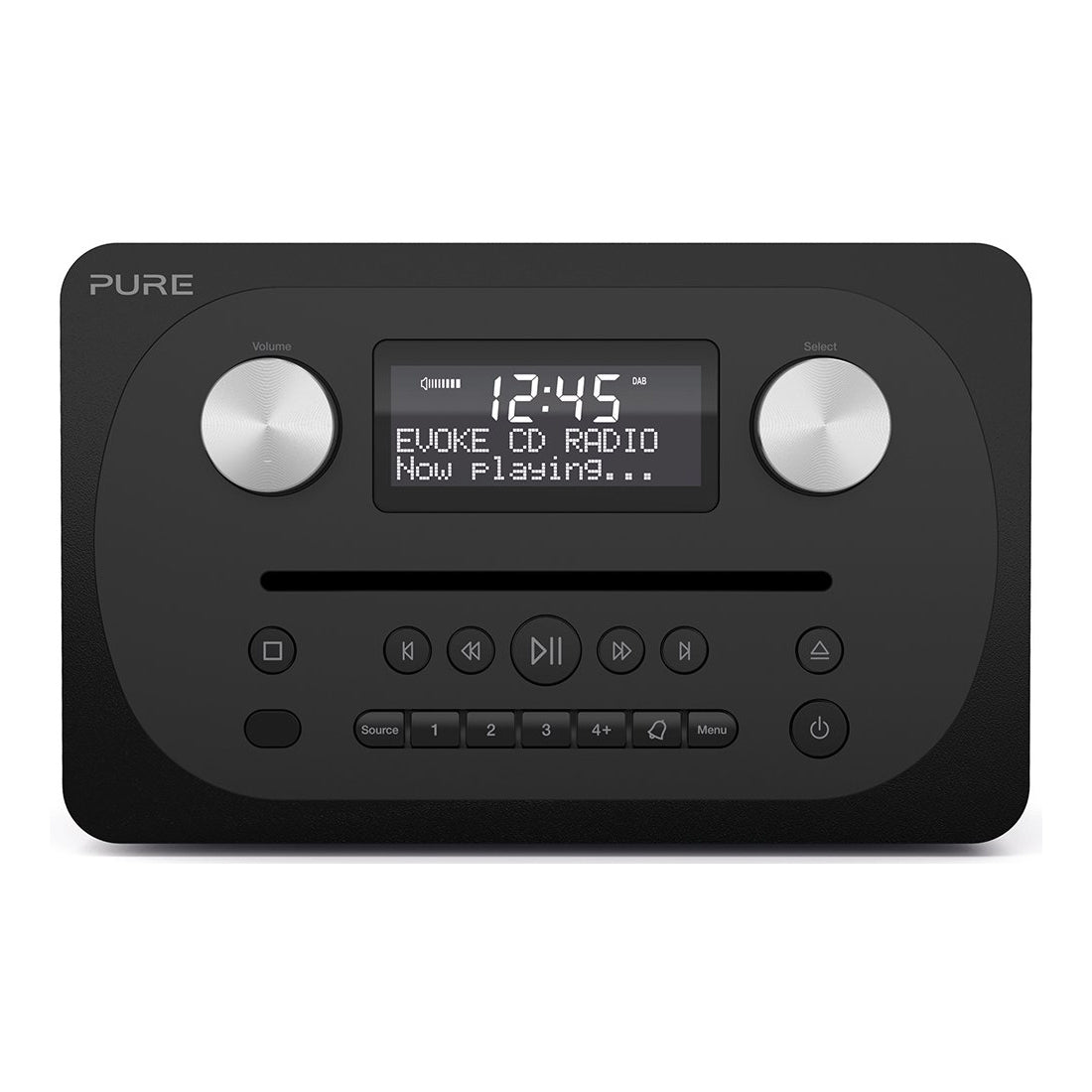 Pure Evoke C-D4 Bluetooth DAB Radio & CD Player in Black Digital Radios Pure   