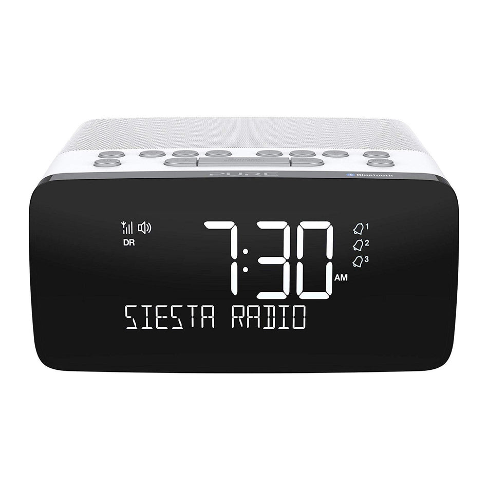 Pure Siesta Charge DAB/DAB+/FM Bluetooth Clock Radio with Wireless Charging Pad in Polar