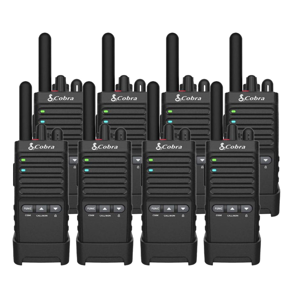 Cobra PX650 Walkie Talkies, Eight Pack Two Way Radios Cobra