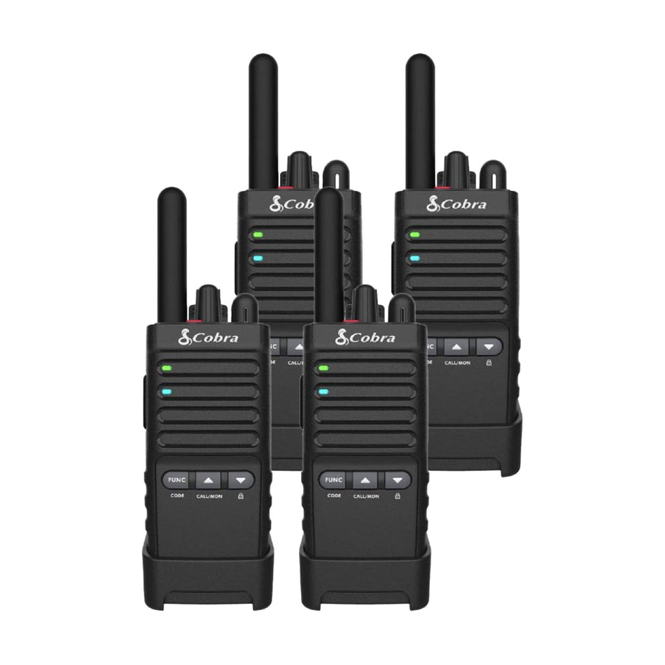 Cobra PX650 Walkie Talkies, Quad Pack Two Way Radios Cobra